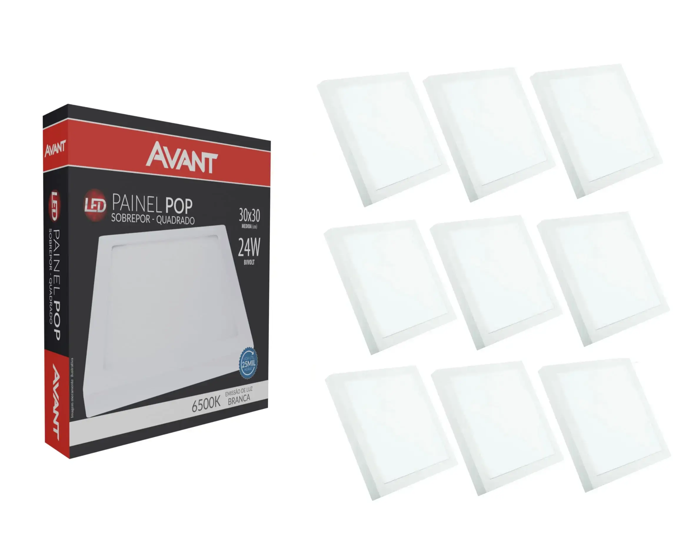 Painel Pop Quad.24w Br6500k