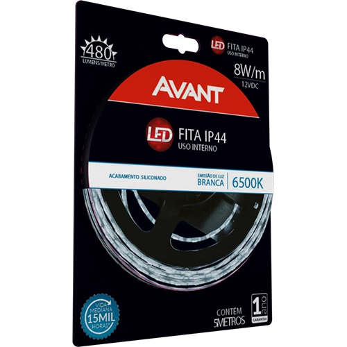 Fita De Led Interna 4,8w/m 12v Branco Frio Avant