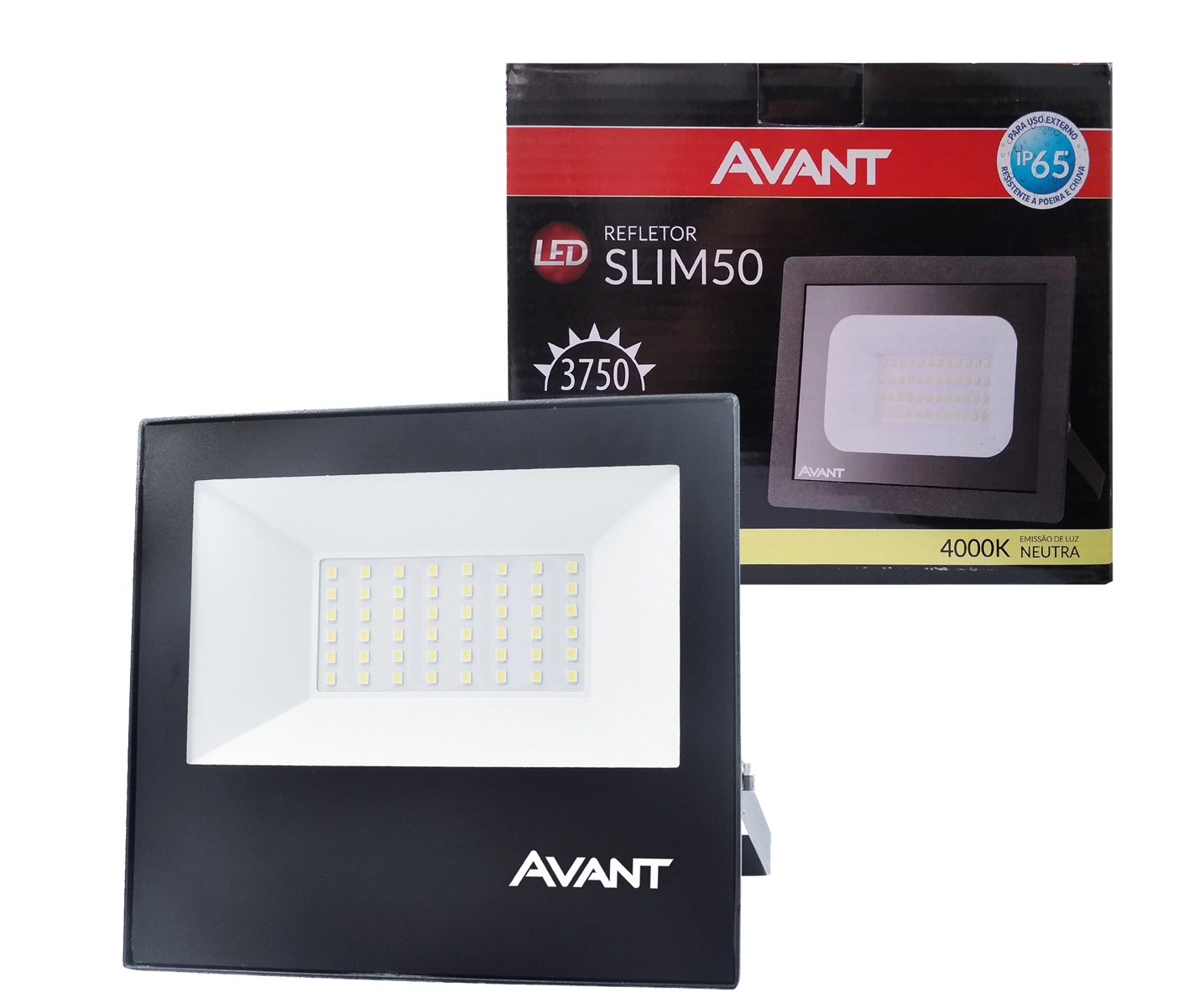 Refletor Slim 50w Branco Neutro Avant