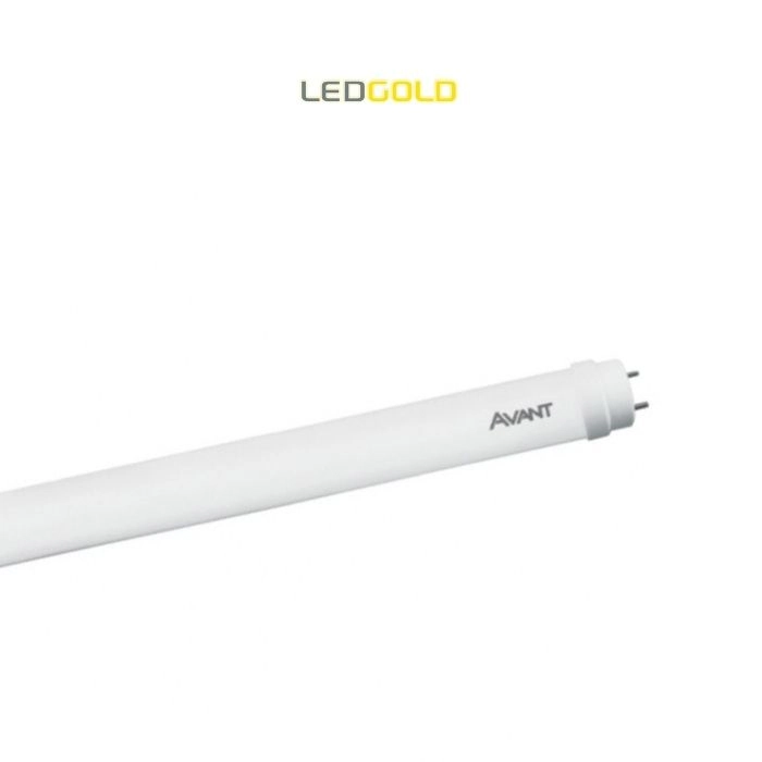 Lampada Tubular T8 60cm G13 Com Ligação De 1 Lado 9w Av Serie: Br900-b Bivolt Vidro Branco Quente U