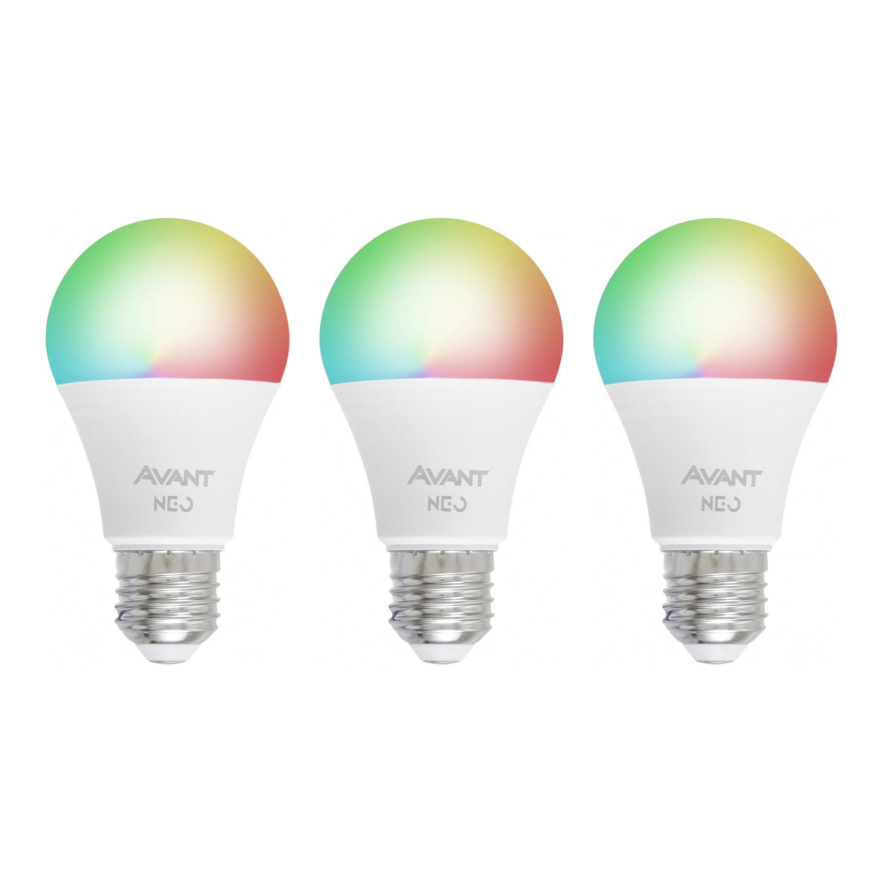 Kit Lâmpada de LED Inteligente E27 Bulbo 10W 810lm Luz RGB Bivolt Avant Iluminação