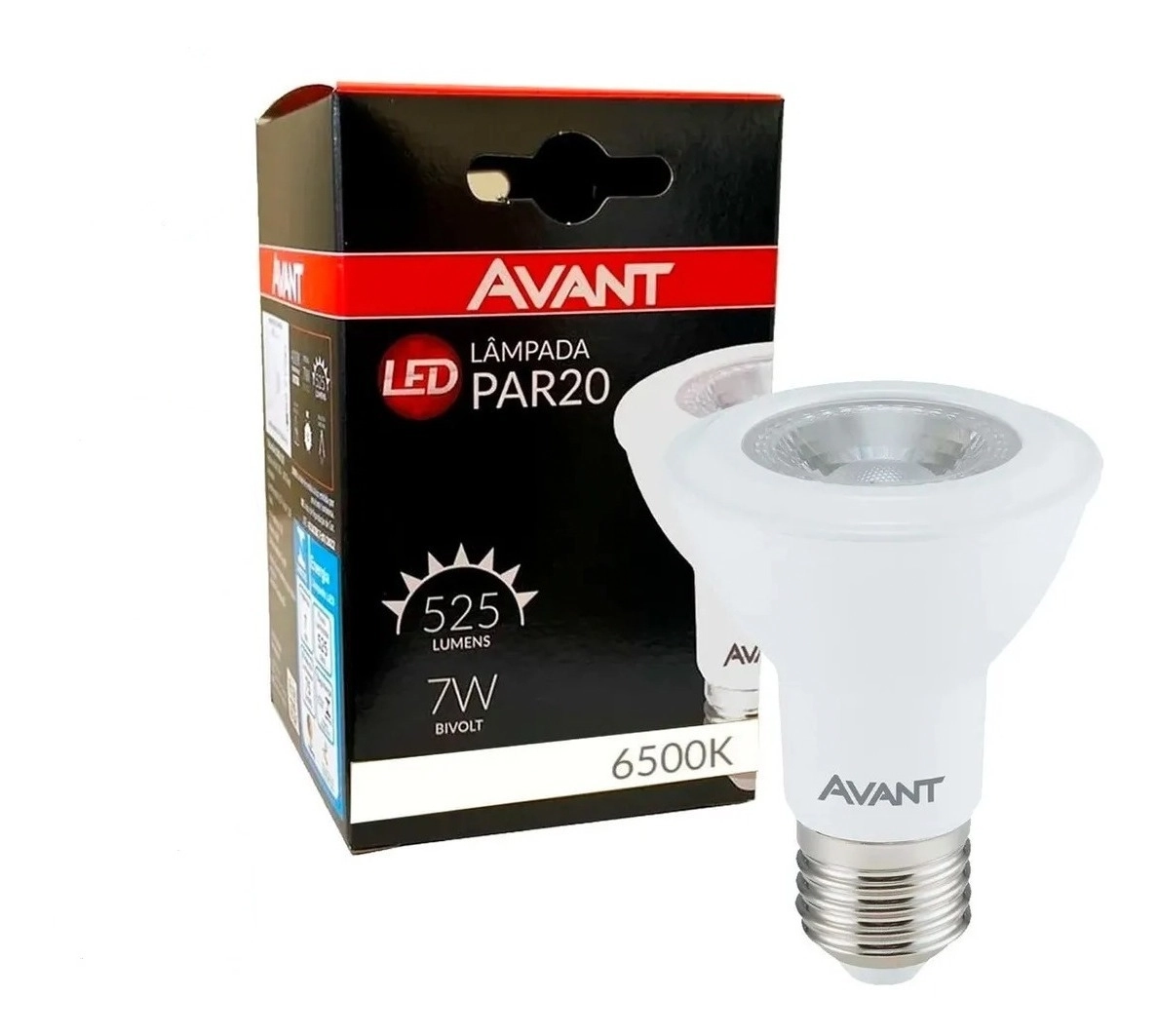 Lampada Led Par 20 7w Branco Frio 6500k E27 Bivolt