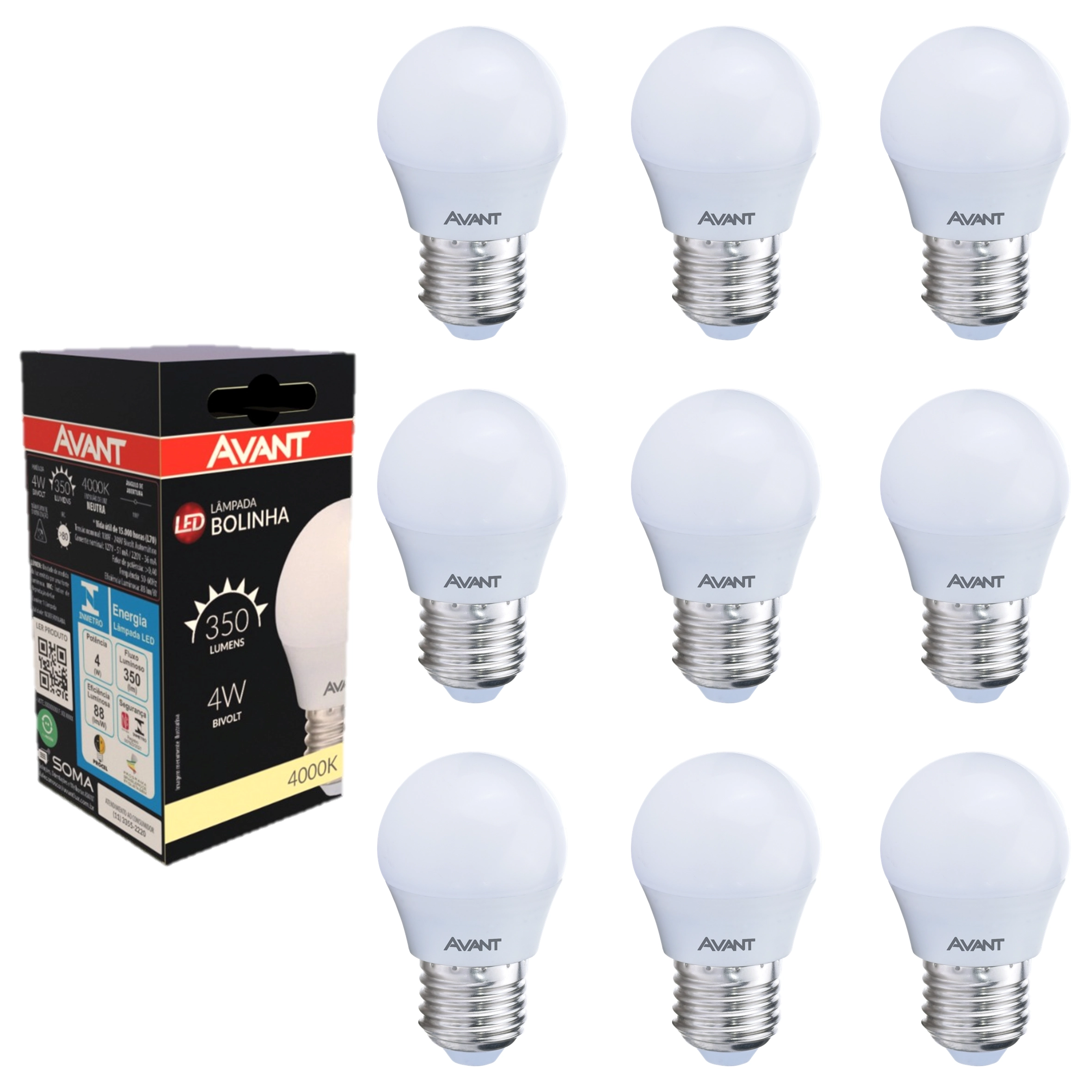 Lampada Led Bolinha 4w Decorativa E27 Branco Neutro 4000k