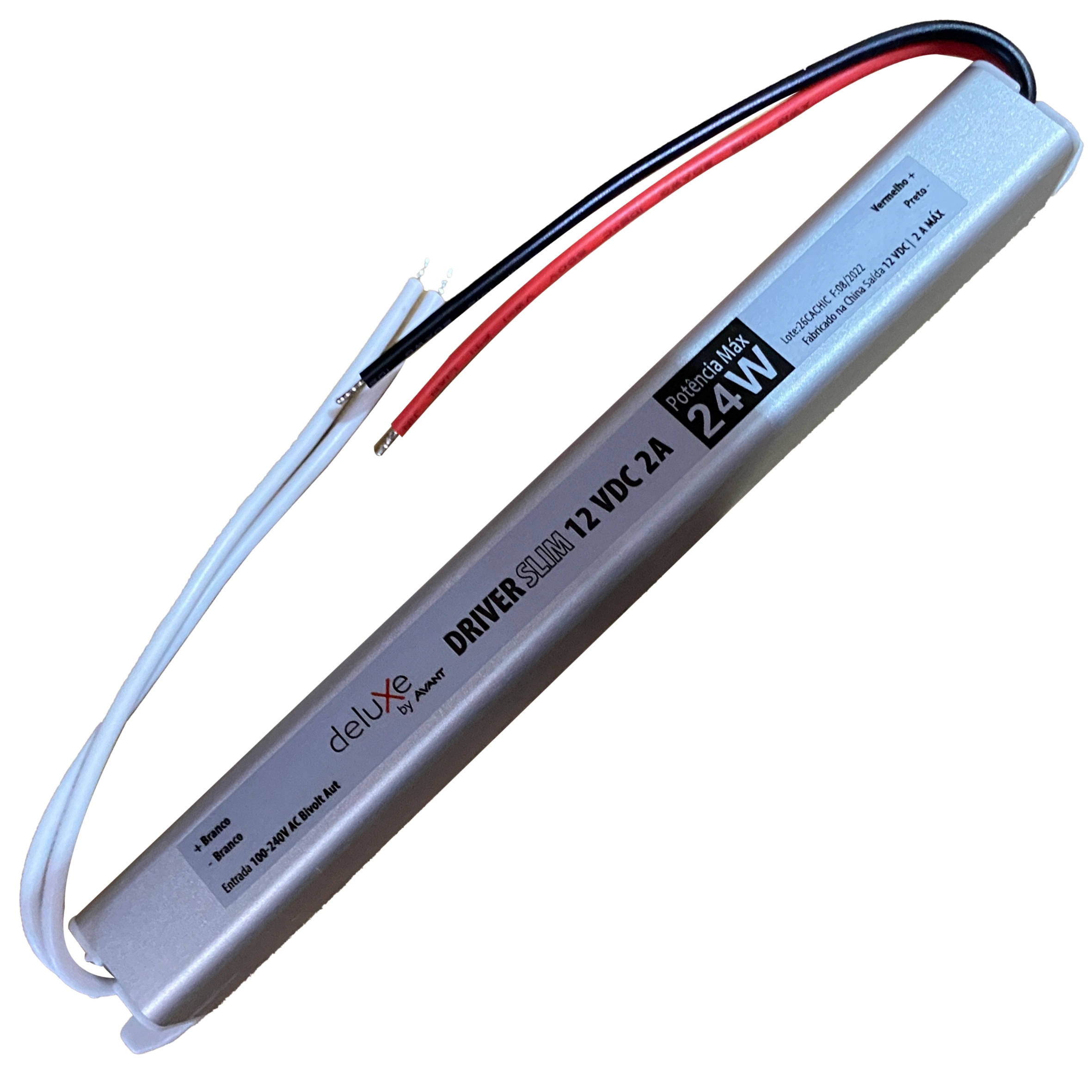 Fonte Driver Slim 12v 24w 2a Fita Led Perfil Led Bivolt