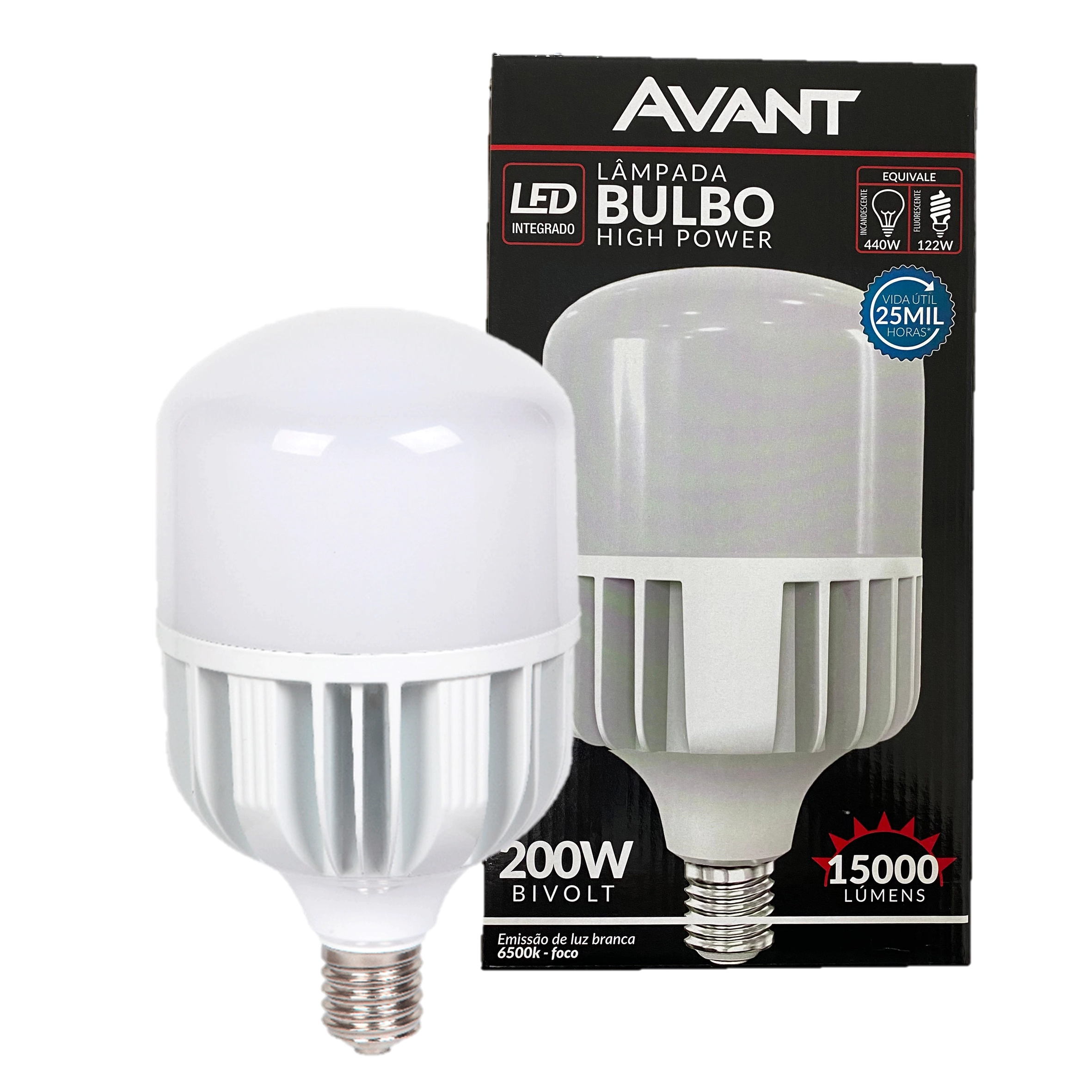 Lampada Bulbo 200w E40 Branco Frio 6500k Alta Potencia