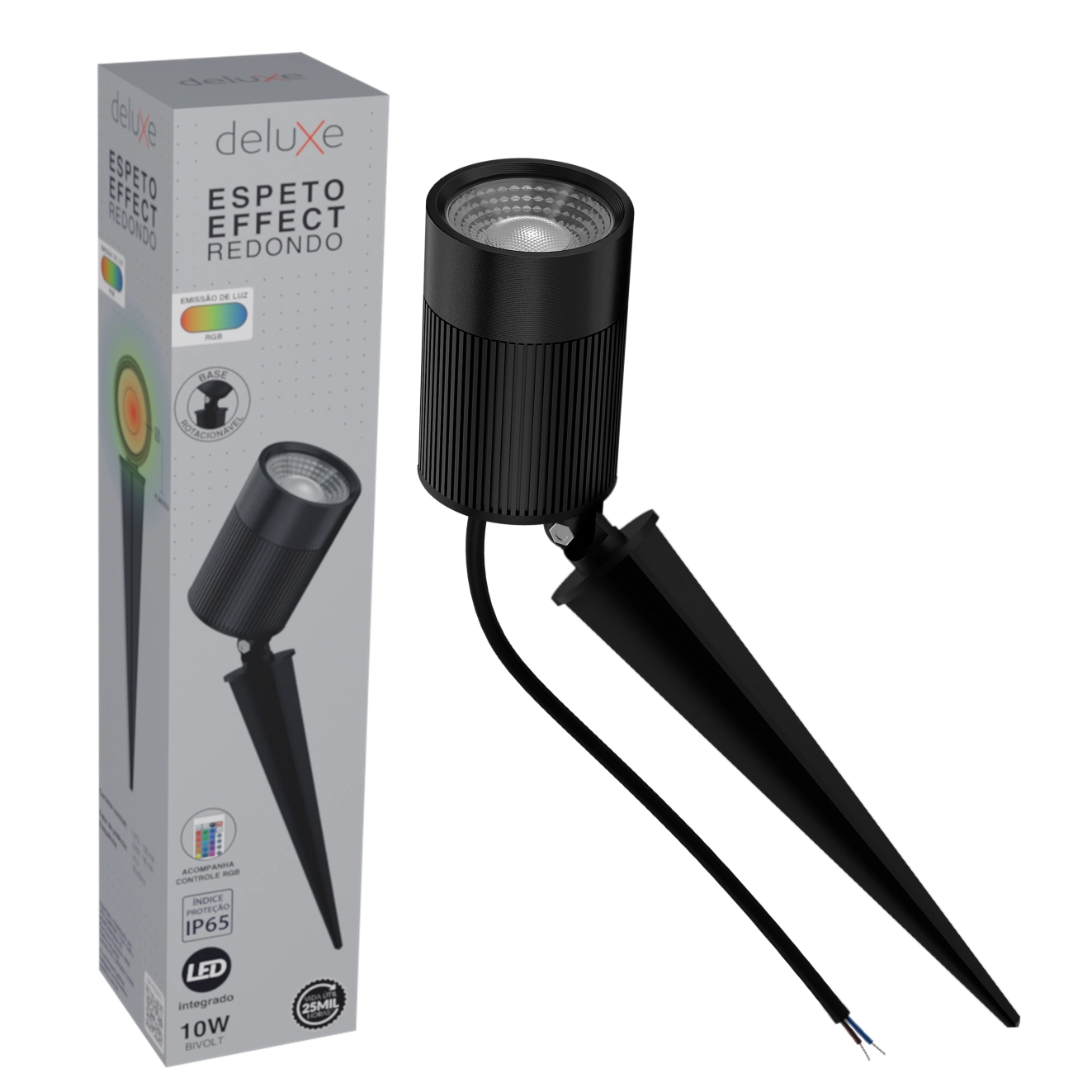 Espeto Jardim Led Rgb Effect 10w Colorido Ip65 Bivolt