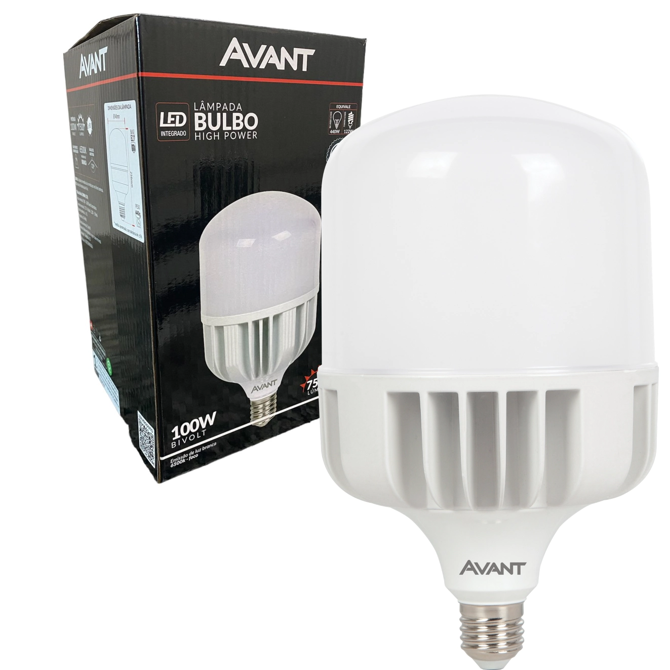 Lampada Led Bulbo 100w E27 Branco Frio 6500k Alta Potencia