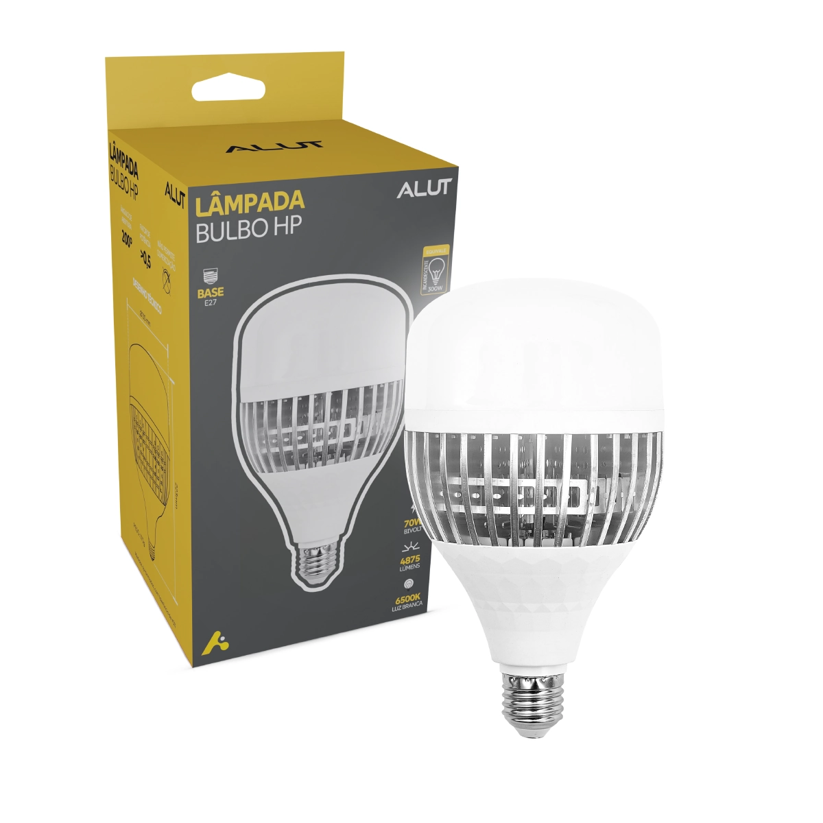 Lampada Led Bulbo Hp 70w 6500k Branco Frio Bivolt E27 Cod: Alut000101 Alut By Avant