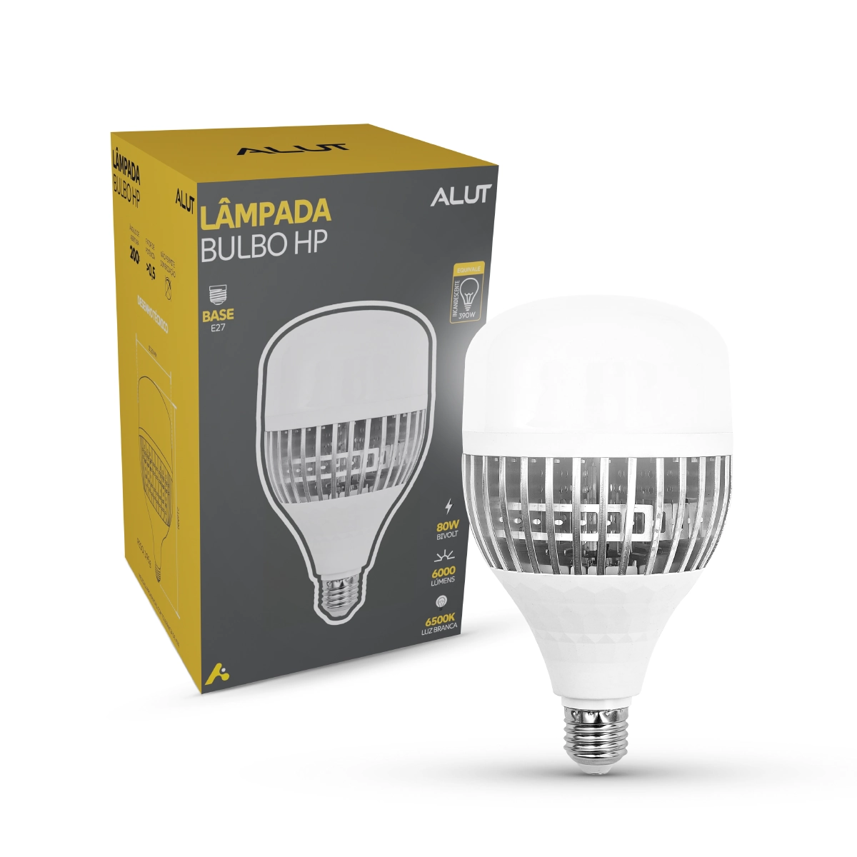 Lampada Led Bulbo Hp 80w 6500k Branco Frio Bivolt E27 Cod: Alut000101 Alut By Avant