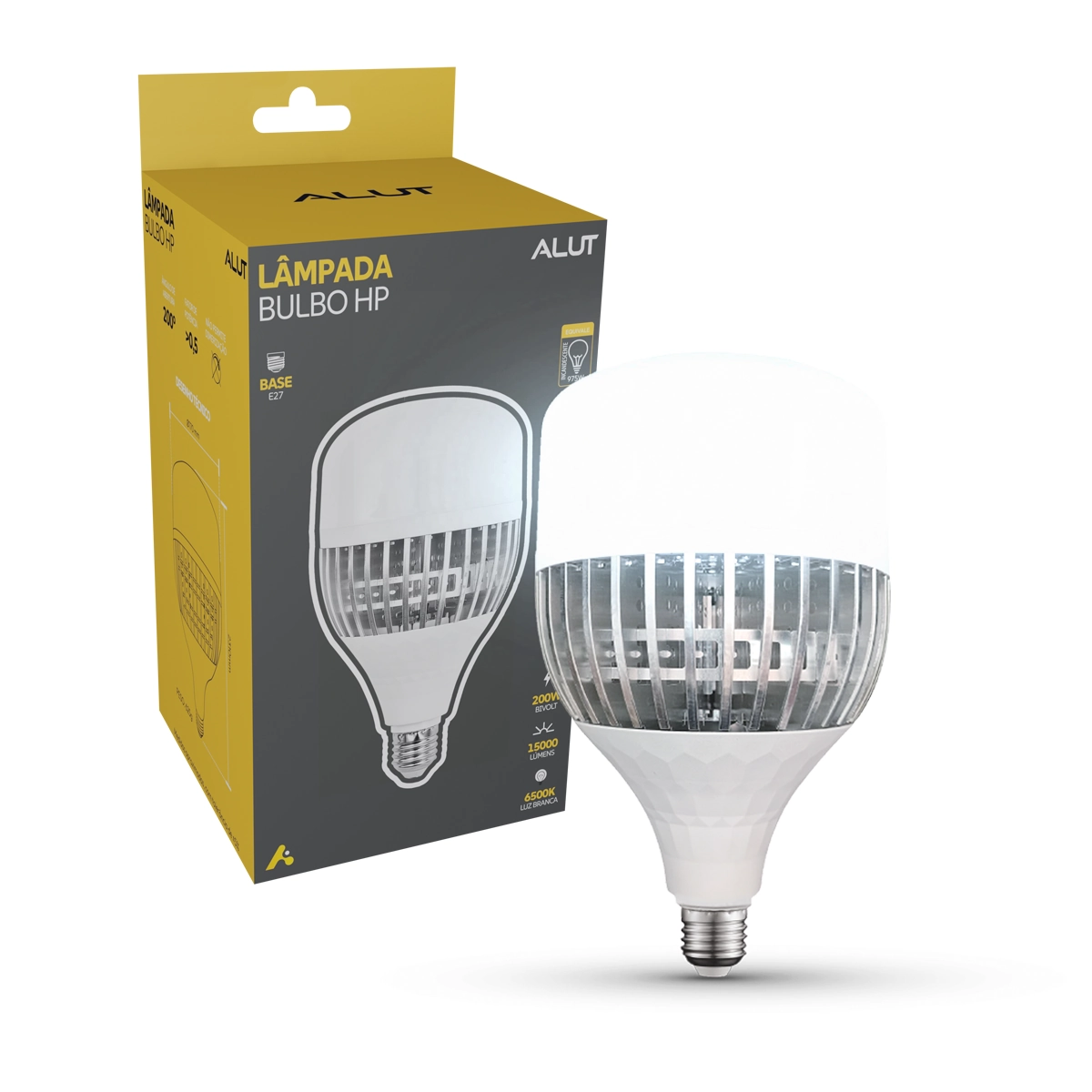 Lampada Led Bulbo Hp 200w 6500k Branco Frio Bivolt E27 Cod: Alut000105 Alut By Avant