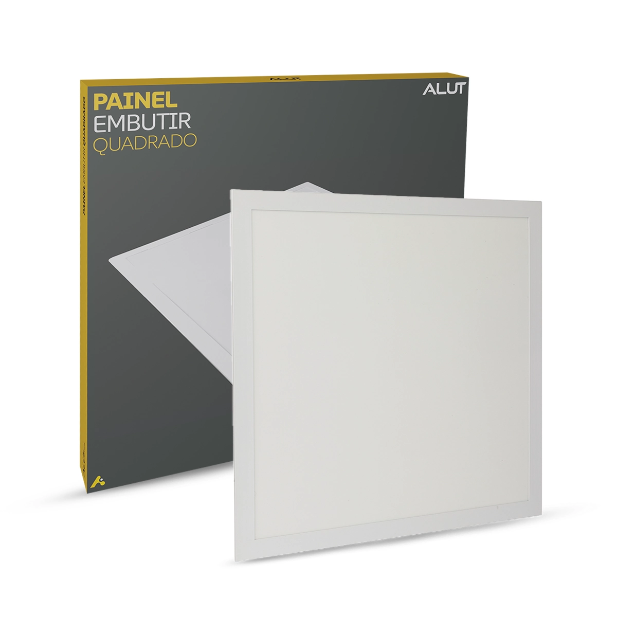 Painel Led Plafon 36w 6500k Bivolt Embutir 40x40 Quadrado Branco Cod: Alut000503 Alut By Avant