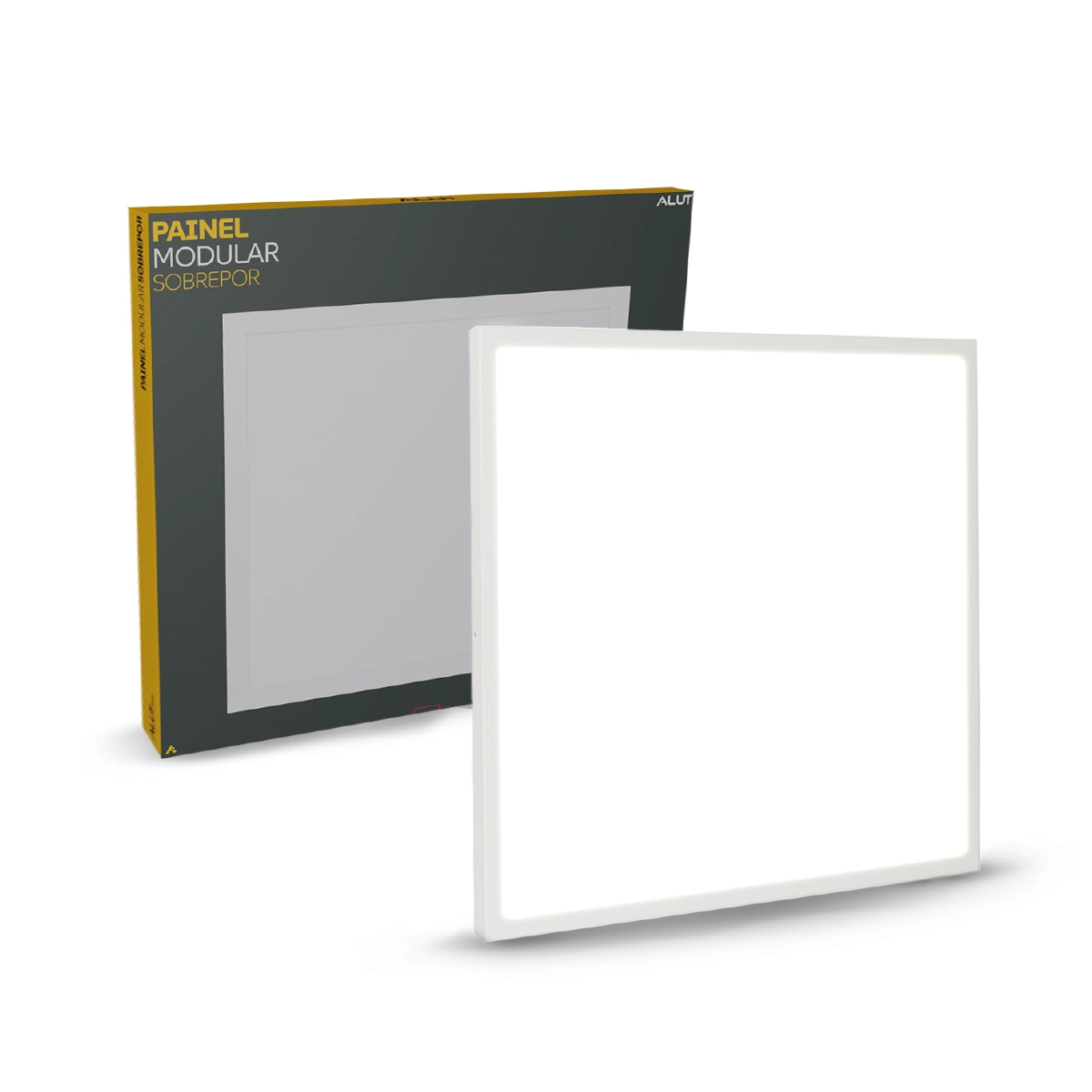 Painel Led Plafon 50w 6500k Branco Frio Bivolt sobrepor Quadrado Cod: ALUT000508 Alut By Avant