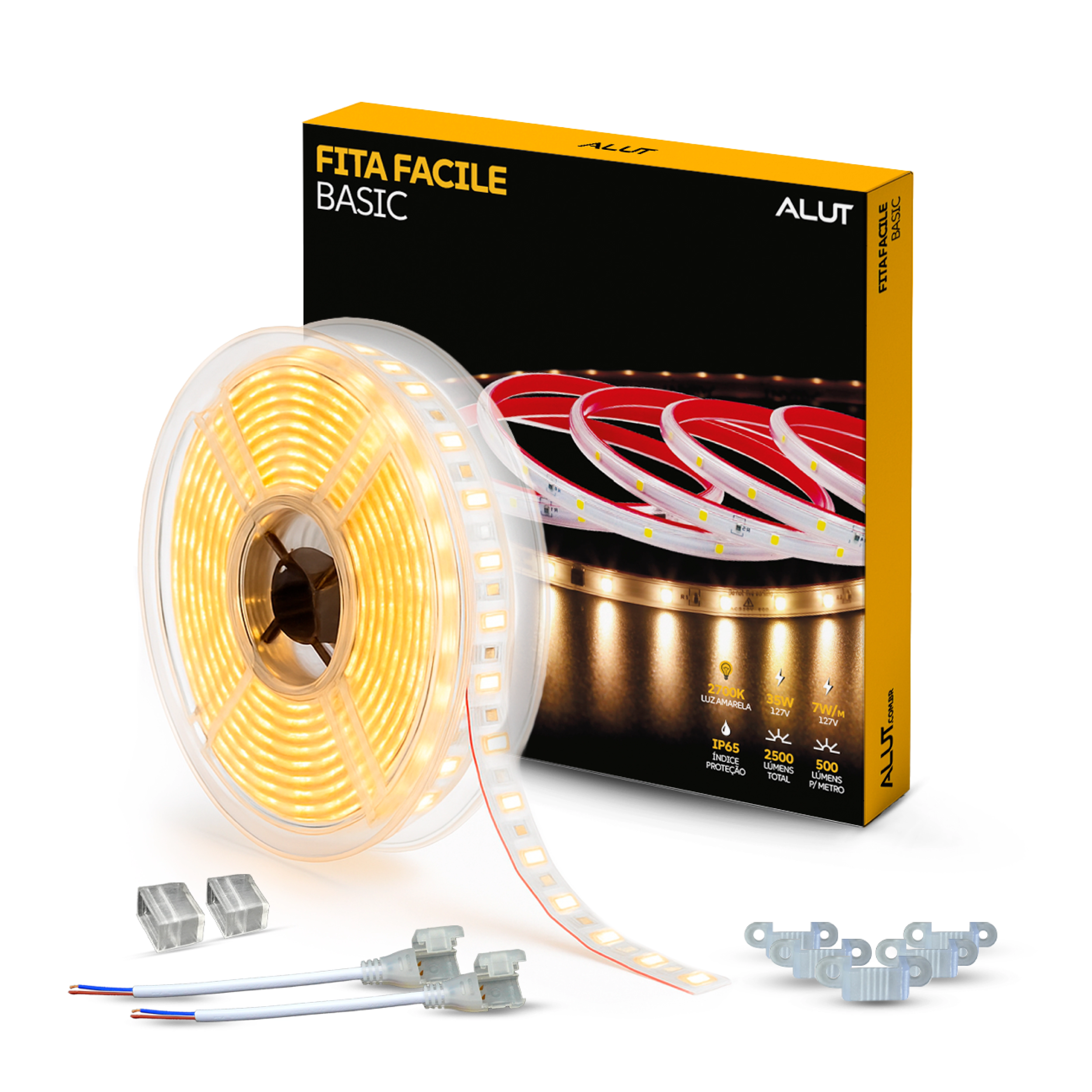 Fita Led Facile Basic 5m 9mm 2700k A Prova D água Alut Luz Branco-quente Tensão De Operação 7w