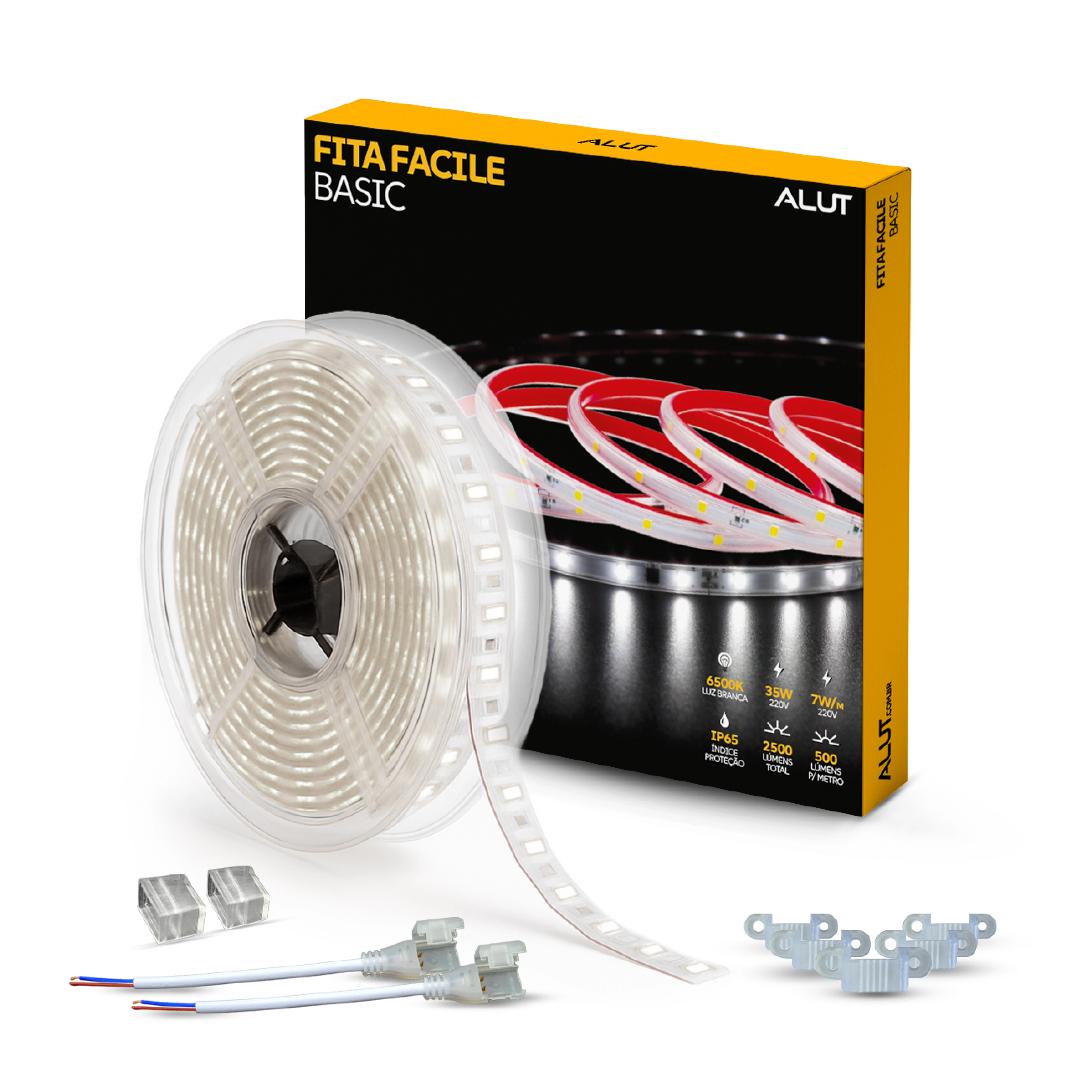 Fita Led Facile Basic 5 Metros 7w 6500k Branco Frio 60 Leds A Prova D água 220V Alut001016 Alut By Avant