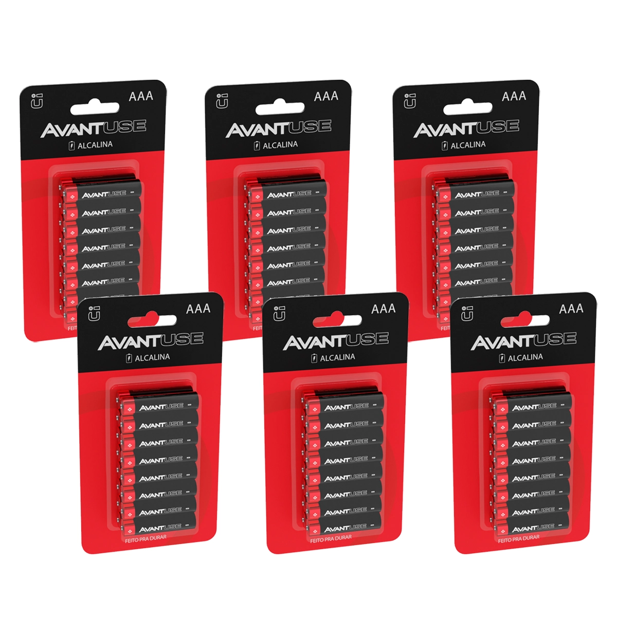 Kit 96 Pilhas Alcalina Palito Aaa 1.5v 3a Cod: 408070010-6 Avant Use