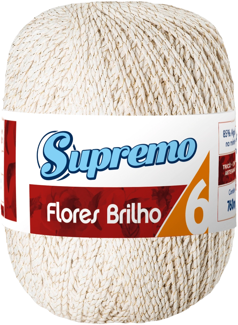 Flores Brilho Cores 400g N°6 Cru Br Ou