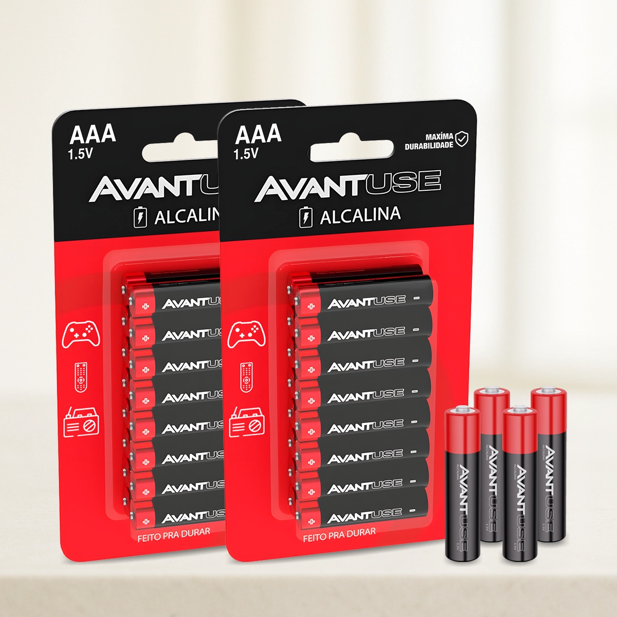 Kit 32 Pilhas Alcalina Palito Aaa 1.5v Cod: 408030032-2 Avant Use