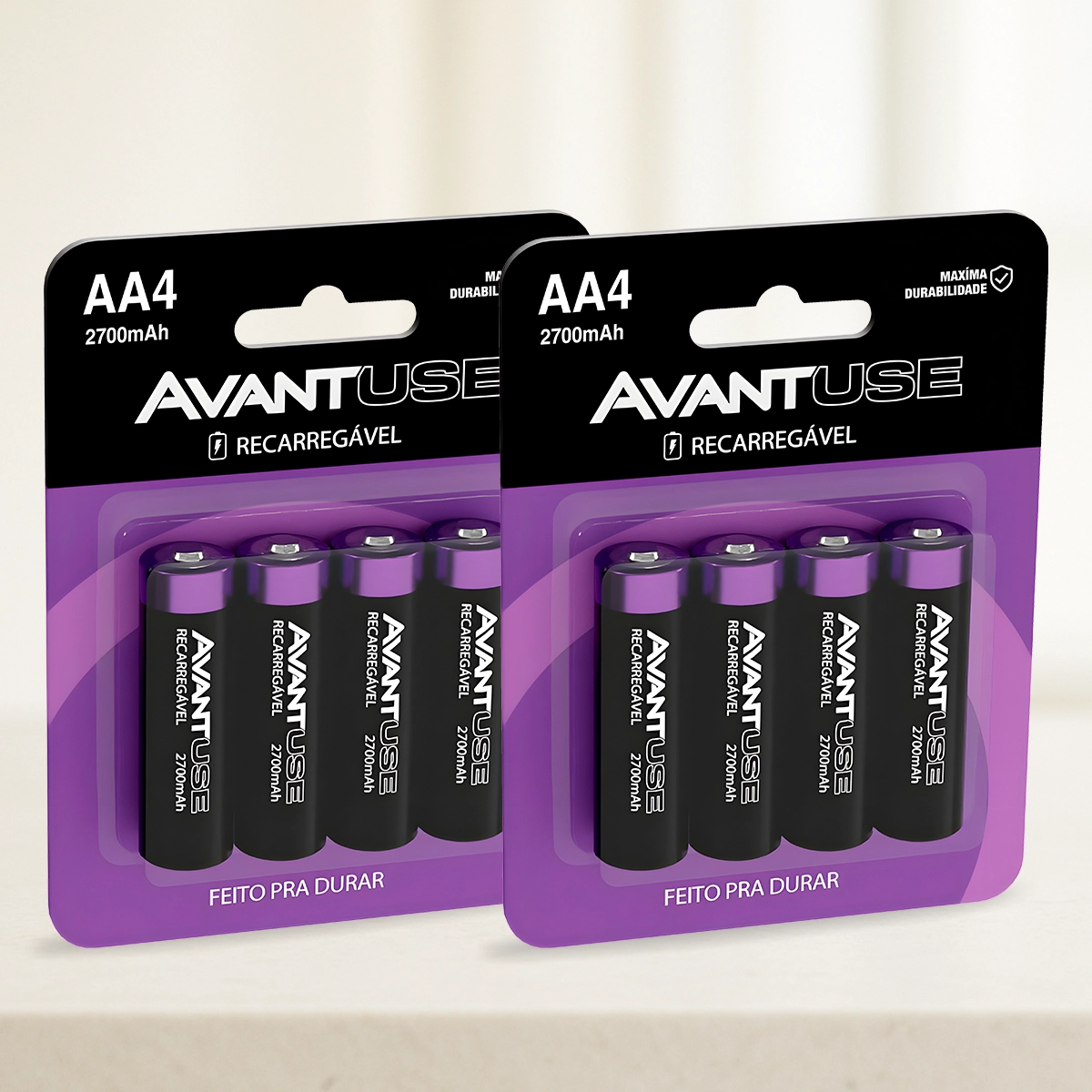 Kit 8 Pilhas Recarregável Comum Aa 2700mah Cod: 408140010-2 Avant Use