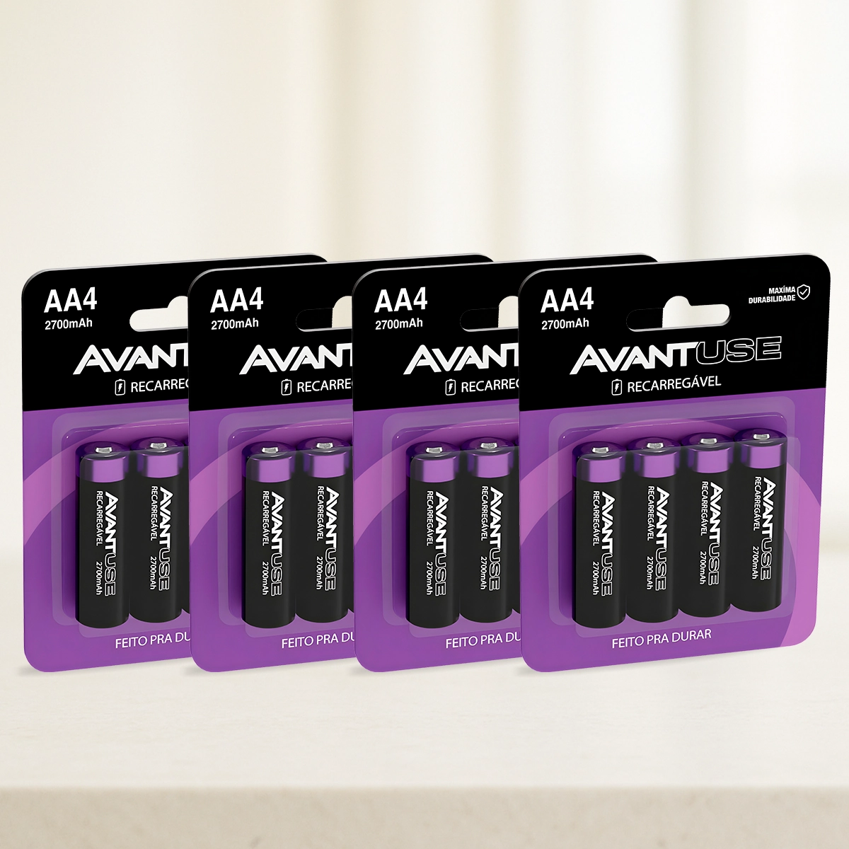 Kit 16 Pilhas Recarregável Comum Aa 2700mah Cod: 408140010-4 Avant Use