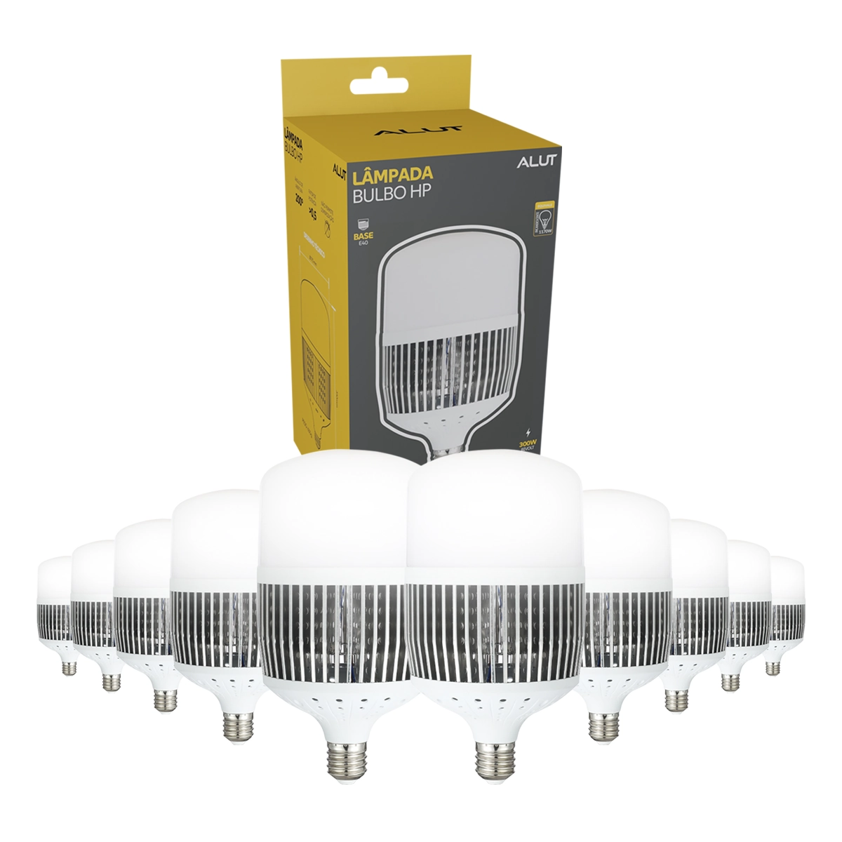 Kit 10 Lampada Led Bulbo Hp 300w 6500k Branco Frio Bivolt E40 Cod: Alut000106-10 Alut By Avant