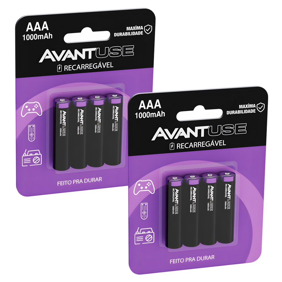 Kit 8 Pilhas Recarregável Palito Aaa 1000mah Cod: 408180016-2 Avant Use