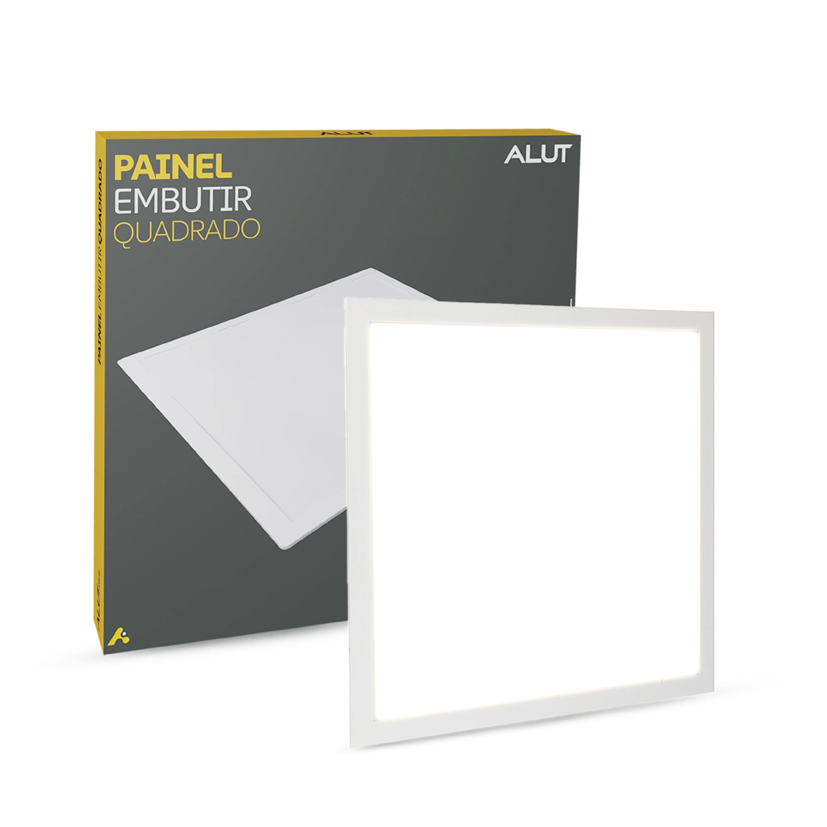 Kit 5 Painel Led Plafon Easy 25w 6500k Branco Frio Bivolt Embutir Quadrado Cod: Alut000502-5 Alut By Avant