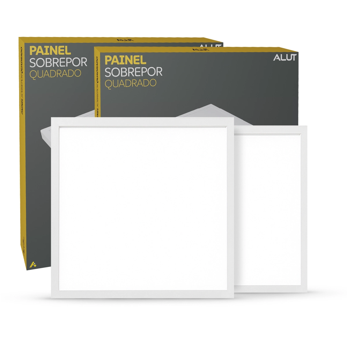 Kit 2 Painel Led Plafon 50w 6500k Branco Frio Bivolt Sobrepor Quadrado Cod: Alut000508-2 Alut By Avant