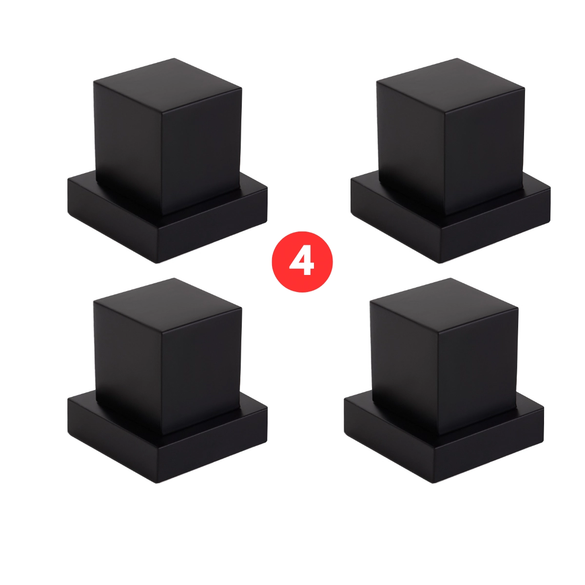 4 Acabamentos Quadrado Preto Fosco Padrão Deca Envio Imediato