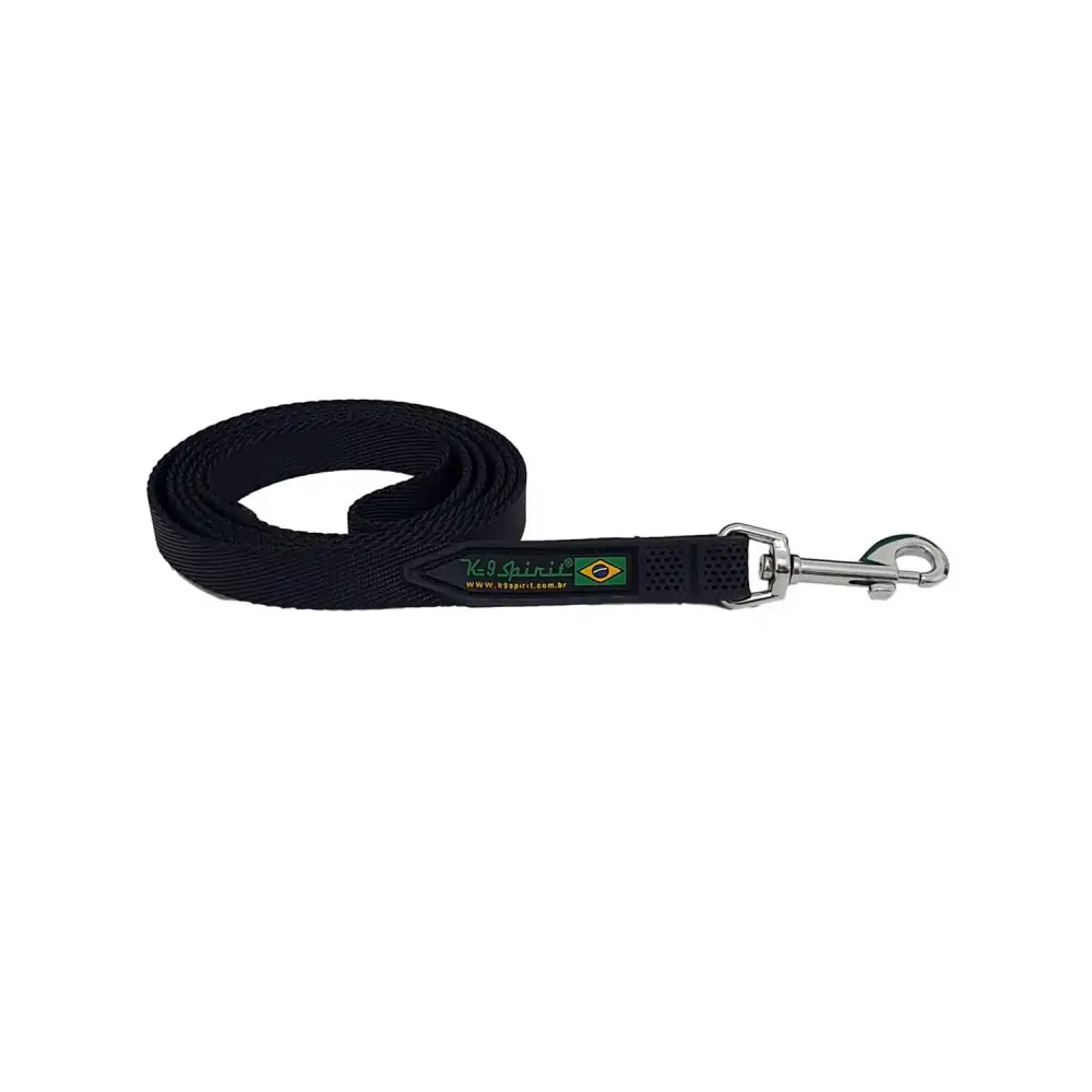 Guia Plst/lx Para Cães Preta Tamanho M K9 Spirit