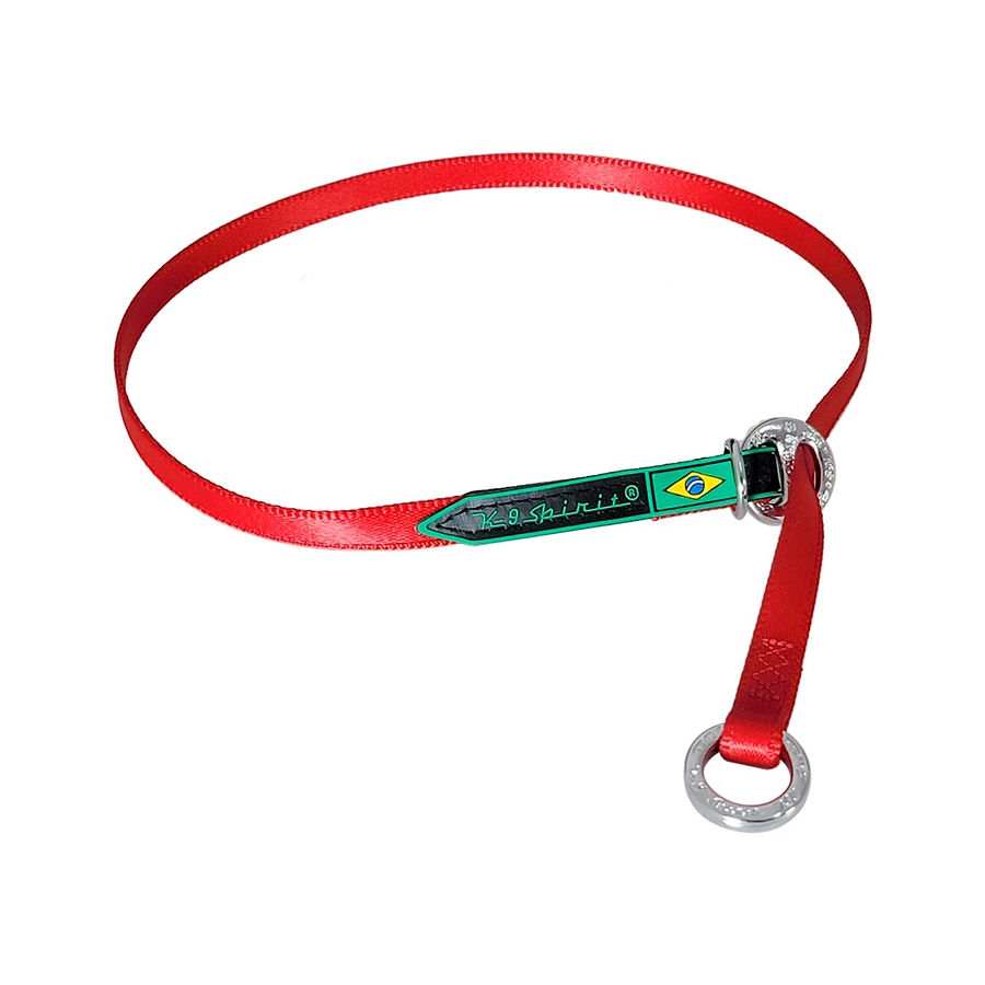 Colar Prime Para Cães De Poliéster Tamanho G 55cm Vermelho K9 Spirit