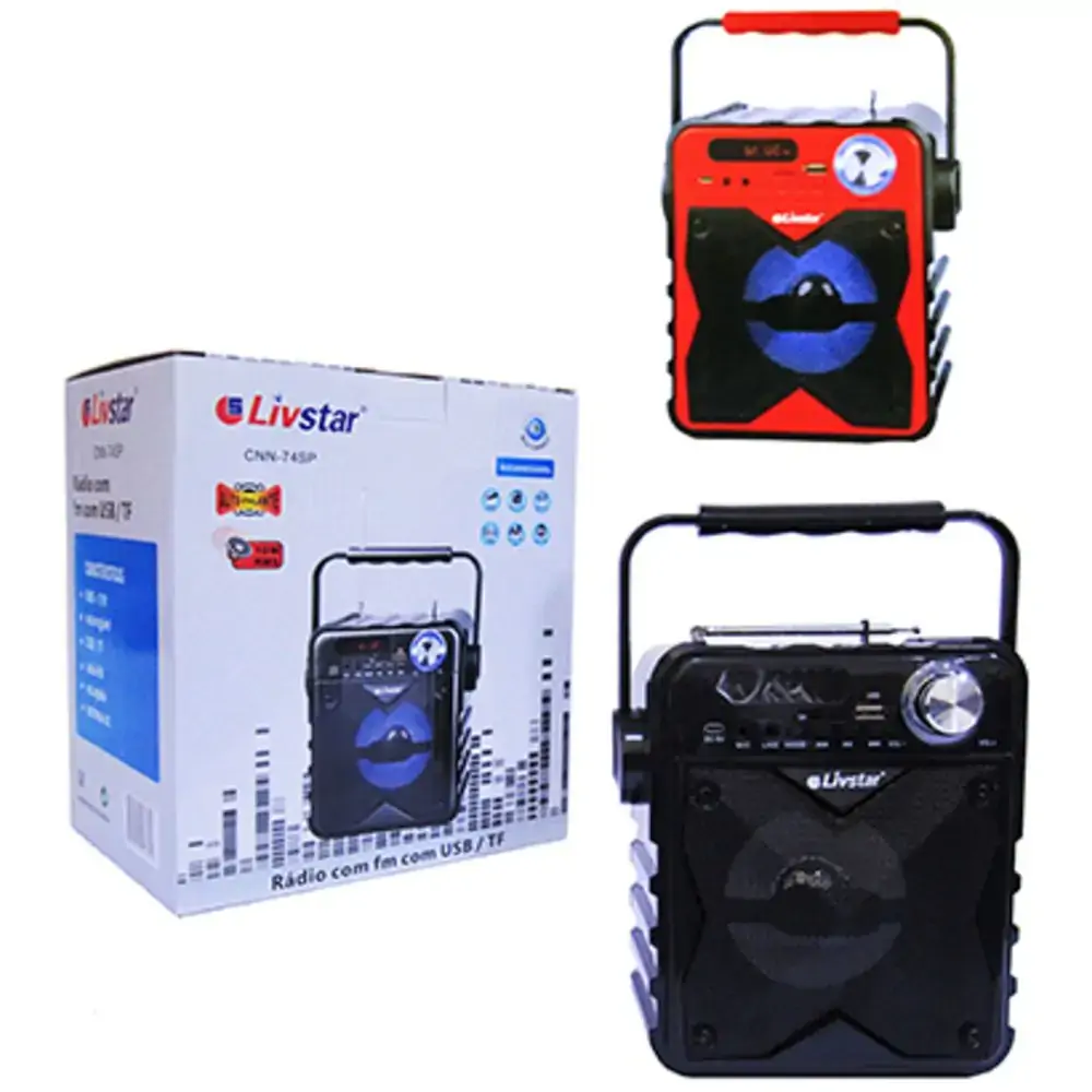Radio Fm Usb Tf Bluetooth 10w Bivolt Recarr