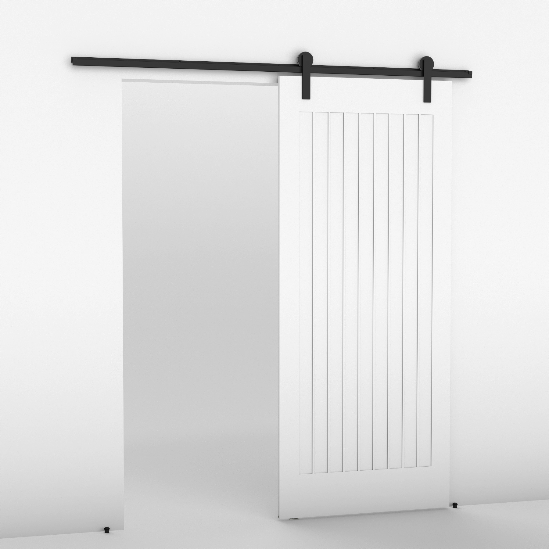 Kit para Porta de Correr Alumínio Preto 1,50m WF