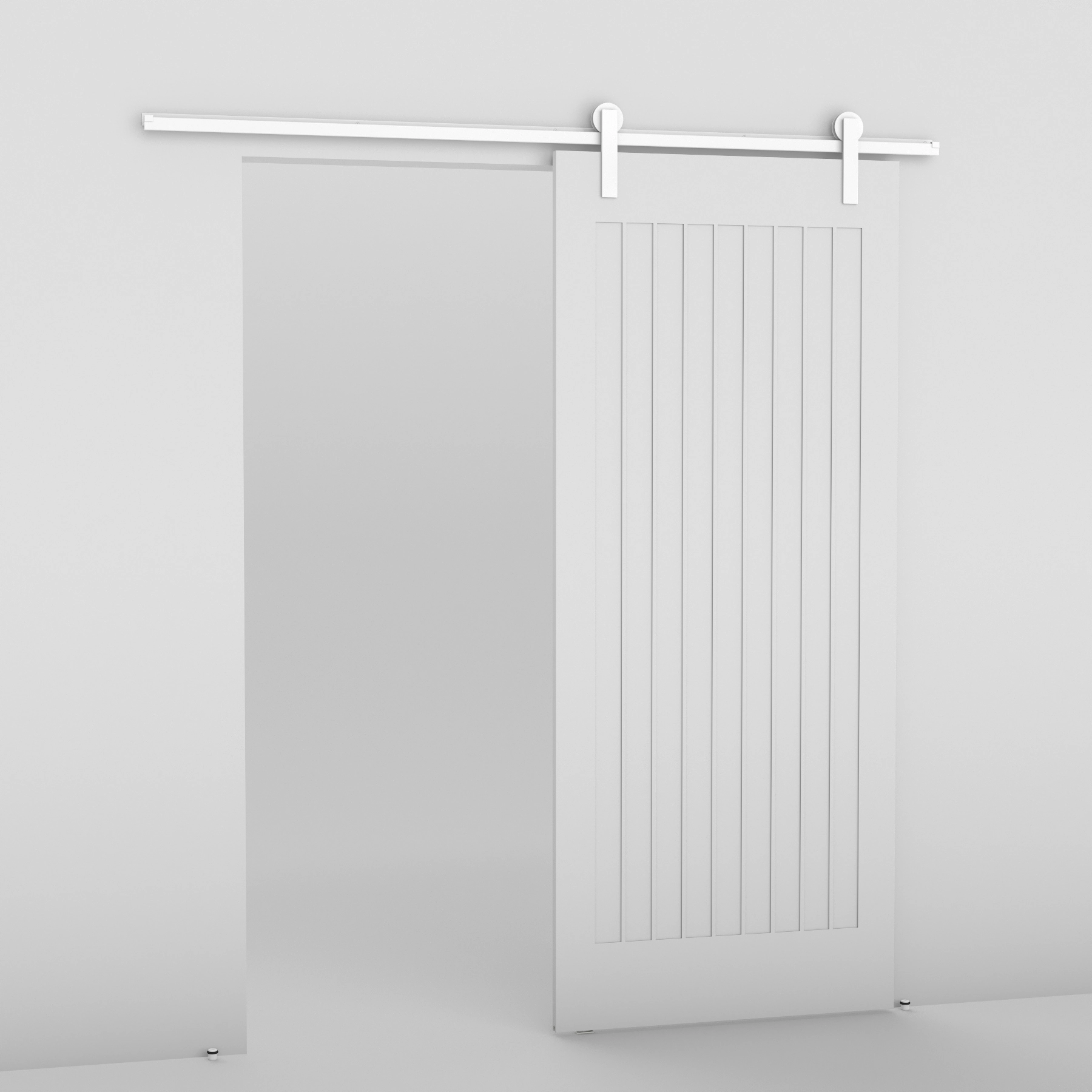 Kit para Porta de Correr Alumínio Branco 2,00m WF