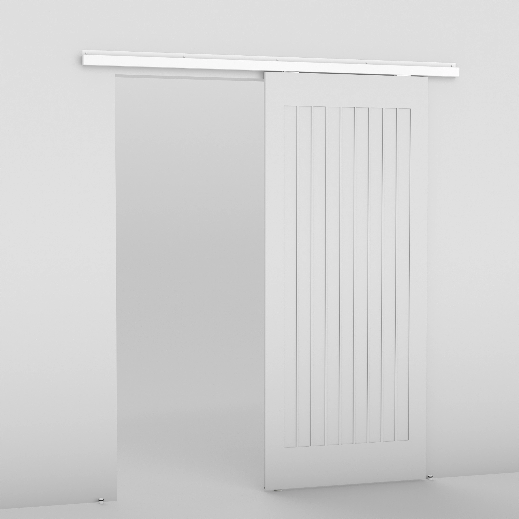 Kit Invisível para Porta de Correr Alumínio Branco 1,50m WF