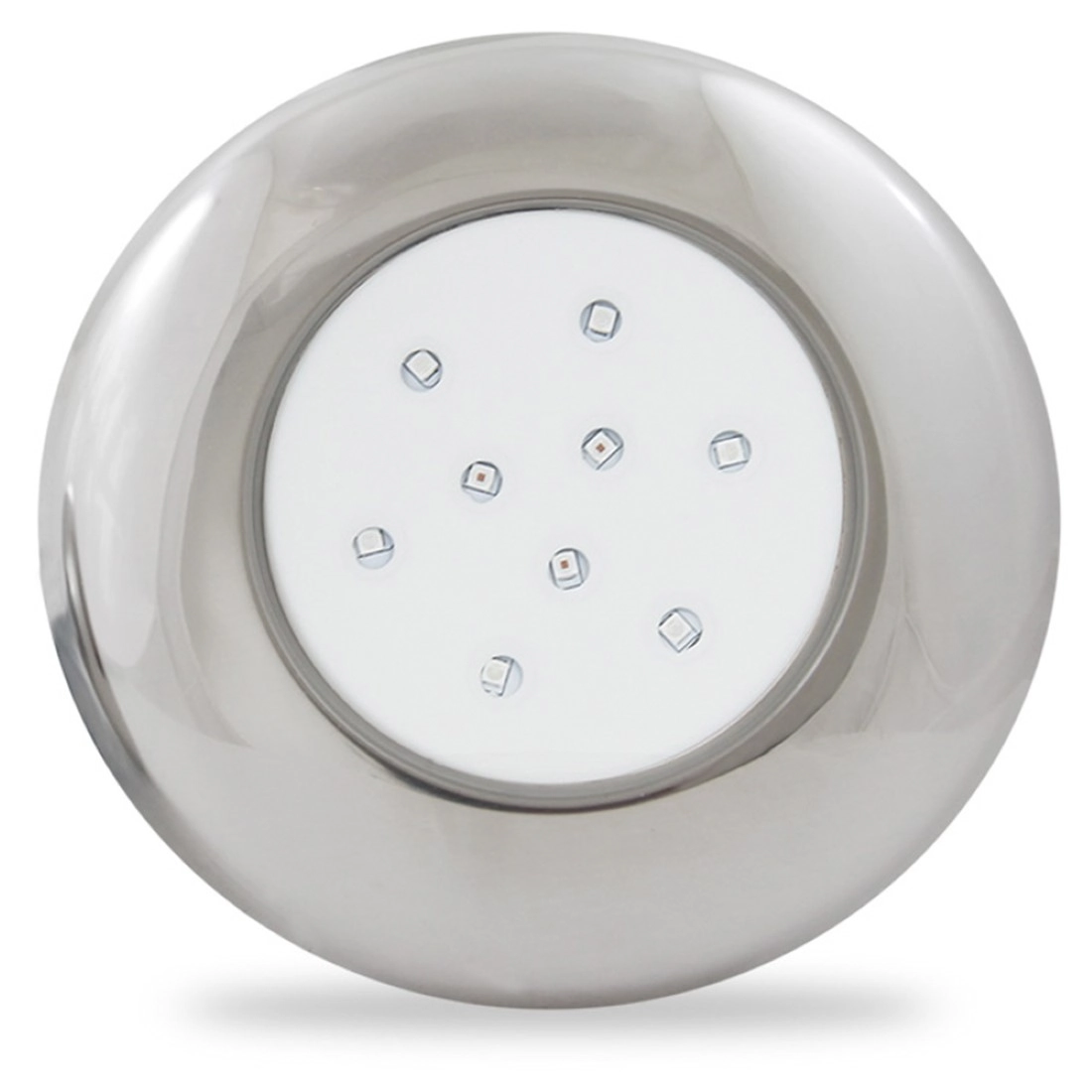 Iluminação Refletor Led Piscina Monocromático 9w Inox 125mm - Azul