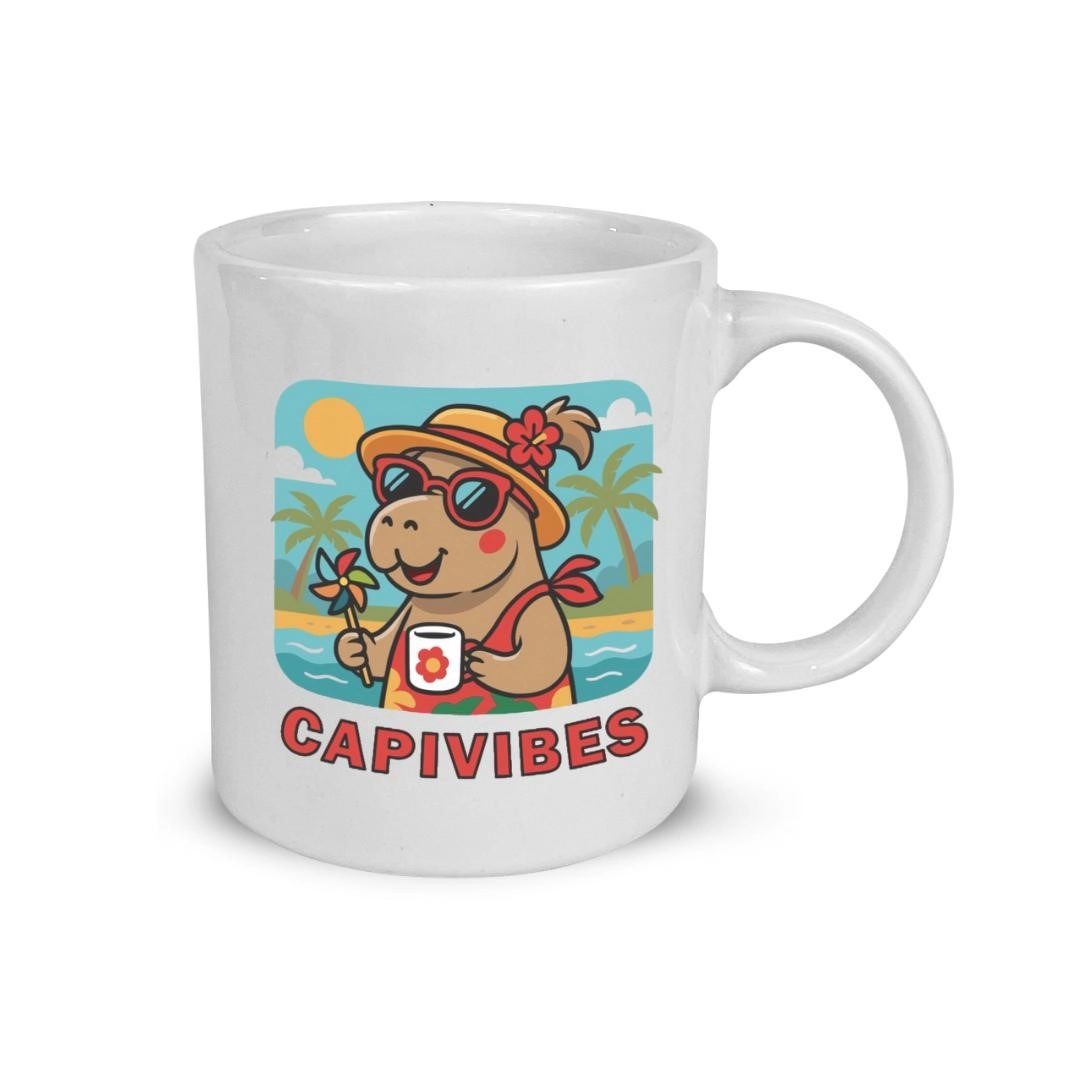 Caneca Reta Capivara Sortida 320ml 4757 Ceramica Regina