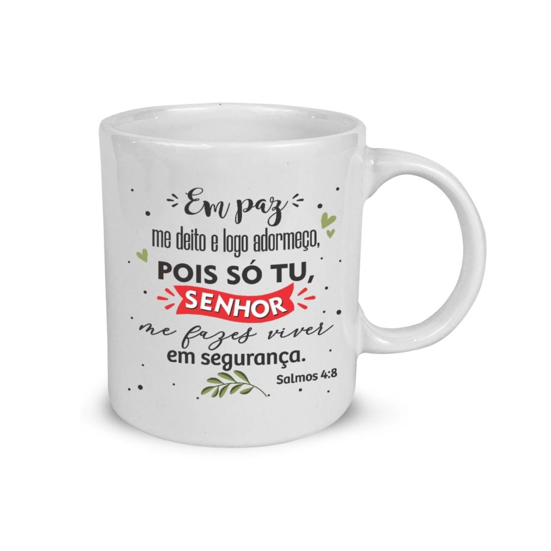 Caneca Reta Salmos Sortida 320ml 4766 Ceramica Regina