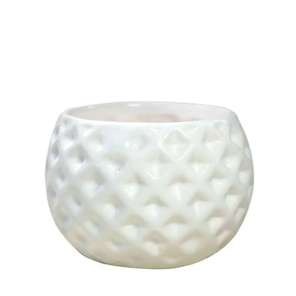 Jdm Cachepot Ceramica Bola Peq Bco 3241