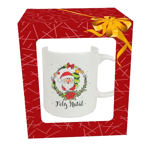 Caneca Natal Sortida Caixa Presente 9412 Ceramica Regina