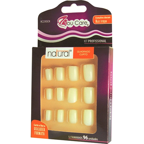 Unhas Postiças You Care Natural Quadrada