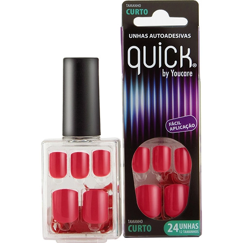 Kit Unhas Autoadesivas Curto Guava You Care