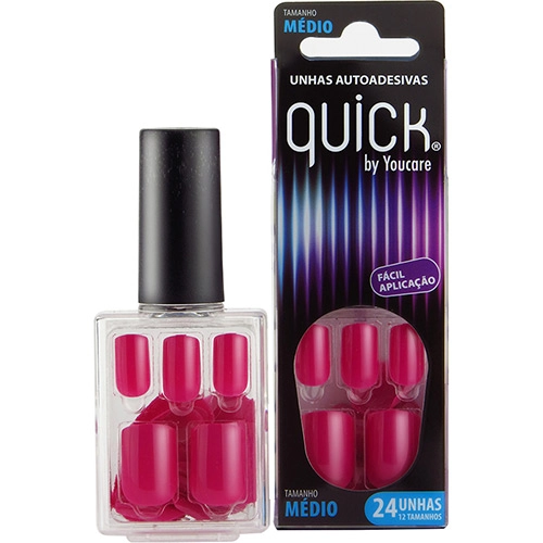 Kit Unhas Autoadesivas Médio Pink You Care