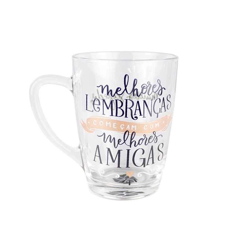 Caneca Vidro Kathavento Melhores Amigas