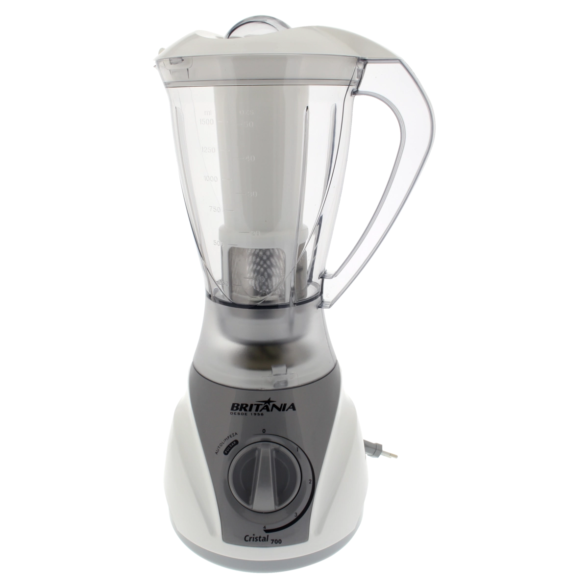 Liquidificador Branco Cristal 1,5l 700w Britânia 127v