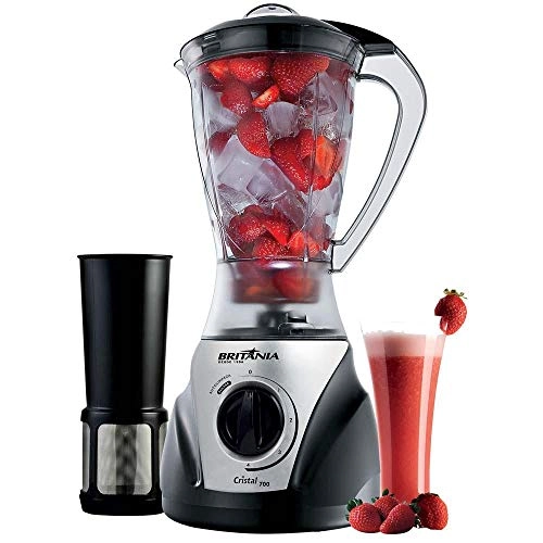 Liquidificador Cristal Britânia 700w Preto 4 Velocidades