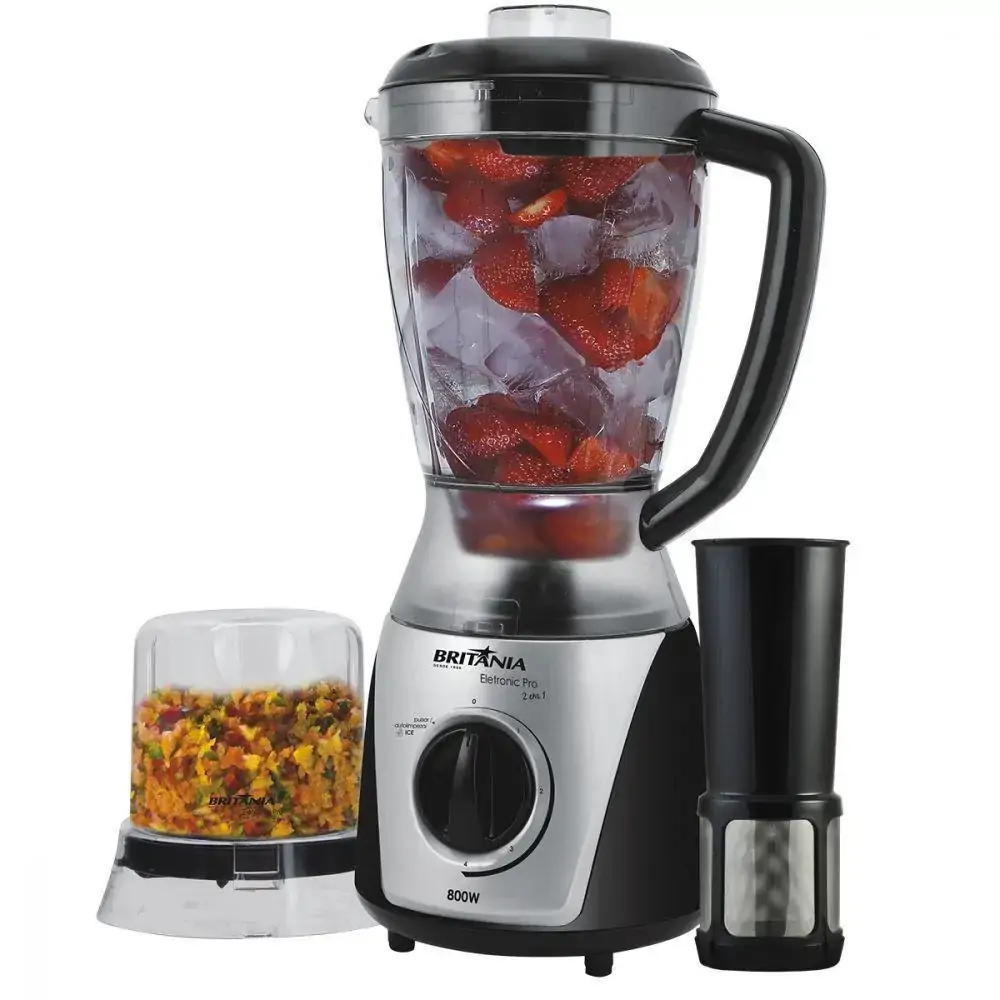 Liquidificador Eletronic Pro 2 Em 1 800w Britânia 127v