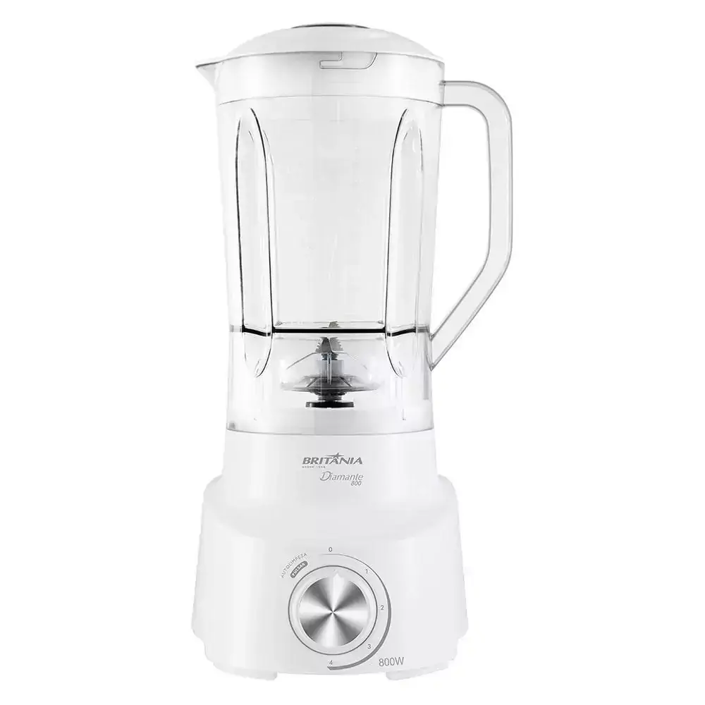 Liquidificador Britânia Diamante, 800W, 4 Vel, Branco - 110V
