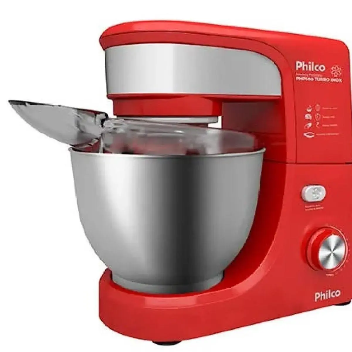 Batedeira Planetária PHILCO PHP500 Turbo Inox Vermelha 220V