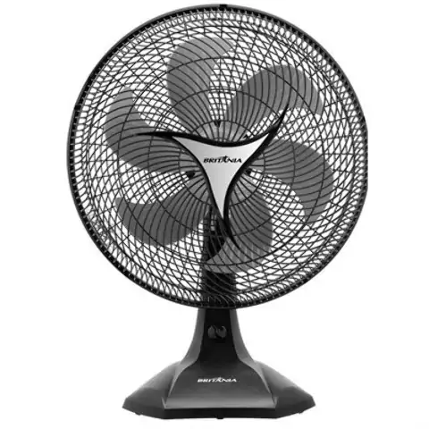 Ventilador De Mesa Britânia 40cm Com 3 Velocidades E 6 Pás Ventus Six 55w 127v Preto
