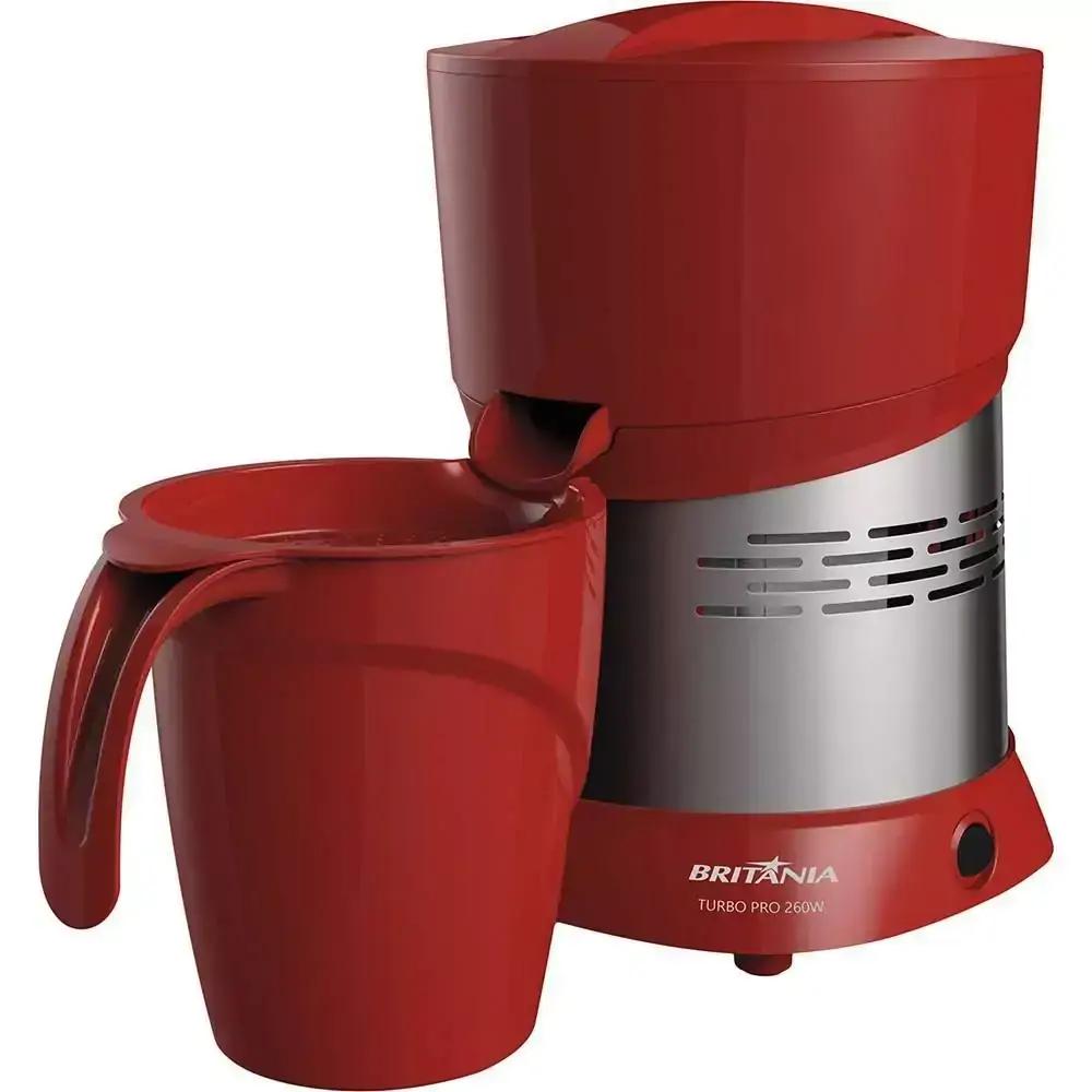 Espremedor de Frutas Britania Turbo PRO, 1.3L, 260W, Vermelho - Bivolt